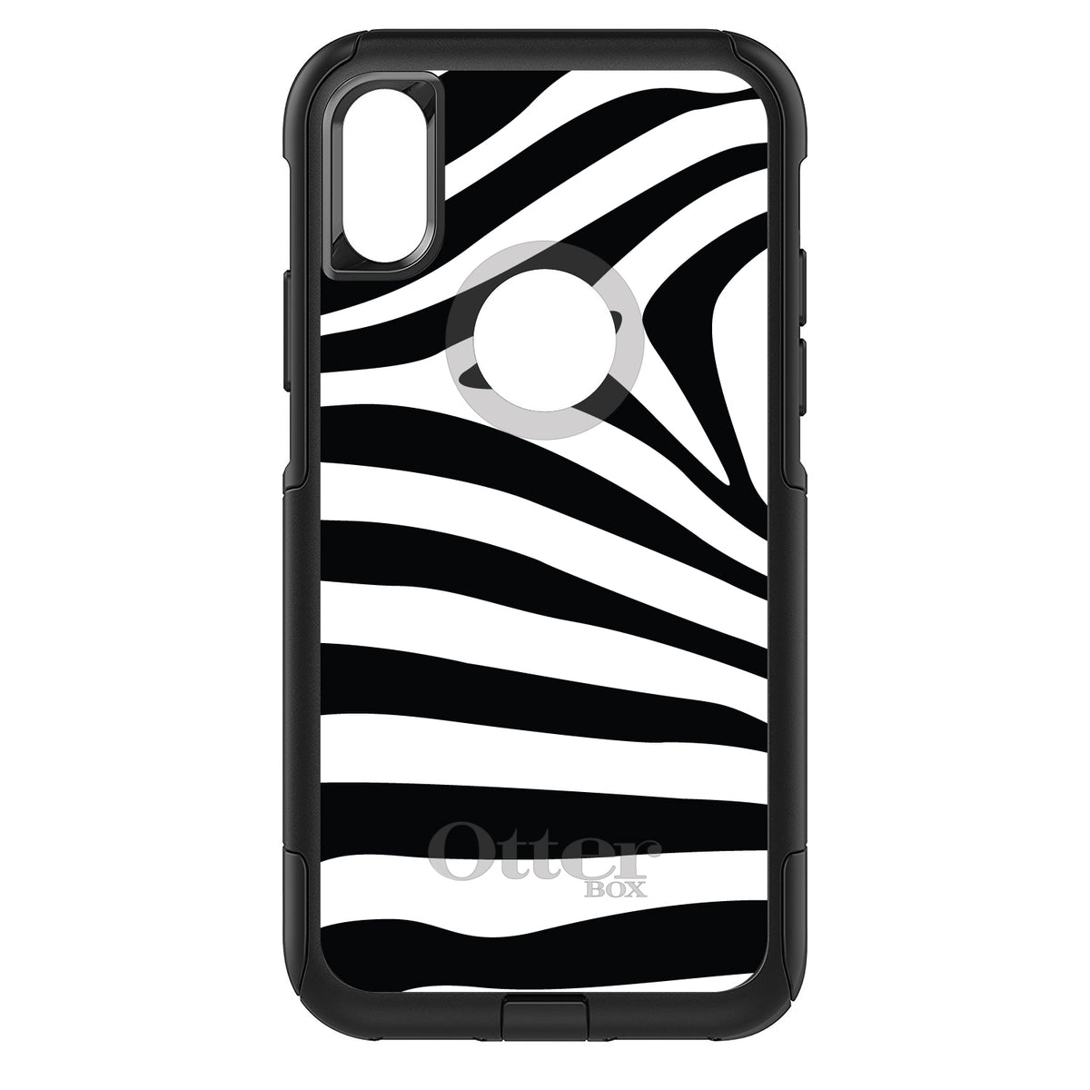 Black White Zebra Skin Stripes OtterBox Commuter Case for iPhone & Galaxy, view 3