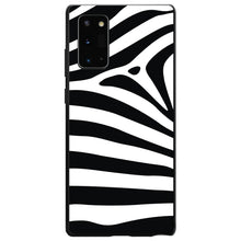 DistinctInk® Hard Plastic Snap-On Case for Apple iPhone or Samsung Galaxy - Black White Zebra Skin Stripes