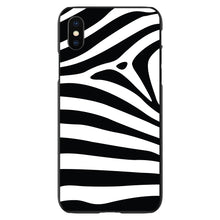 DistinctInk® Hard Plastic Snap-On Case for Apple iPhone or Samsung Galaxy - Black White Zebra Skin Stripes