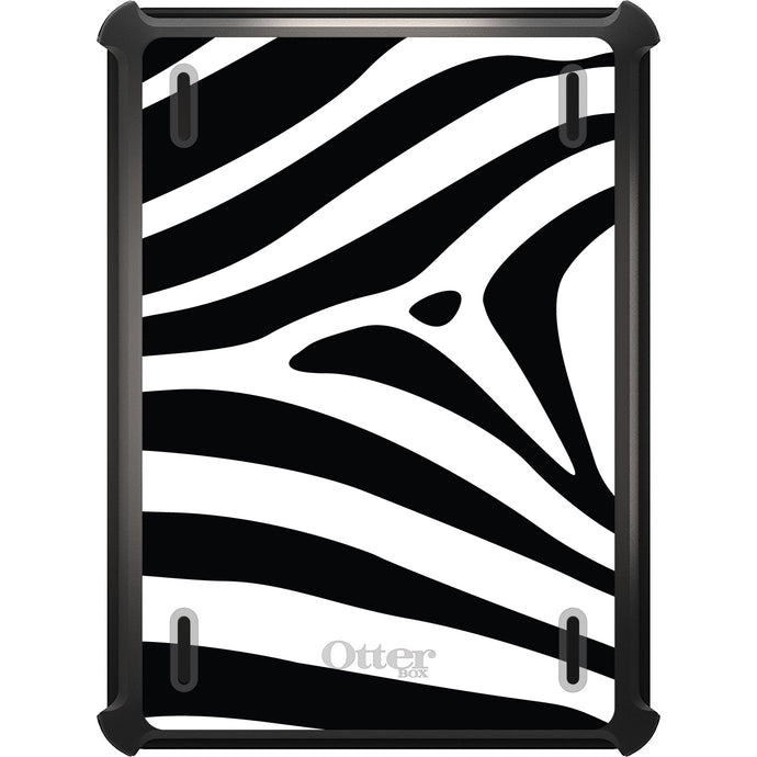 DistinctInk™ OtterBox Defender Series Case for Apple iPad / iPad Pro / iPad Air / iPad Mini - Black White Zebra Skin Stripes