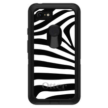 DistinctInk™ OtterBox Defender Series Case for Apple iPhone / Samsung Galaxy / Google Pixel - Black White Zebra Skin Stripes