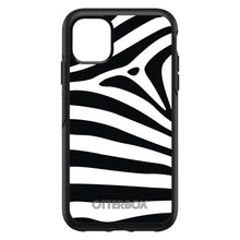 DistinctInk™ OtterBox Symmetry Series Case for Apple iPhone / Samsung Galaxy / Google Pixel - Black White Zebra Skin Stripes