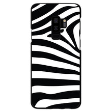 DistinctInk® Hard Plastic Snap-On Case for Apple iPhone or Samsung Galaxy - Black White Zebra Skin Stripes