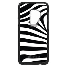 DistinctInk™ OtterBox Symmetry Series Case for Apple iPhone / Samsung Galaxy / Google Pixel - Black White Zebra Skin Stripes