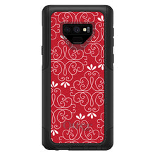DistinctInk™ OtterBox Commuter Series Case for Apple iPhone or Samsung Galaxy - Dark Red White Floral
