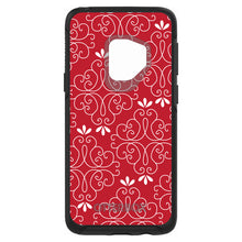 DistinctInk™ OtterBox Symmetry Series Case for Apple iPhone / Samsung Galaxy / Google Pixel - Dark Red White Floral