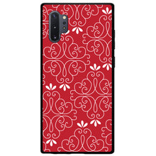 DistinctInk® Hard Plastic Snap-On Case for Apple iPhone or Samsung Galaxy - Dark Red White Floral