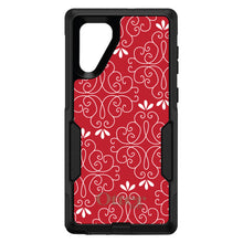 DistinctInk™ OtterBox Commuter Series Case for Apple iPhone or Samsung Galaxy - Dark Red White Floral