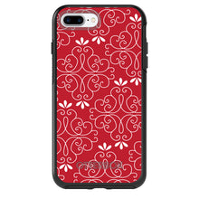 DistinctInk™ OtterBox Symmetry Series Case for Apple iPhone / Samsung Galaxy / Google Pixel - Dark Red White Floral