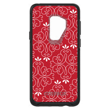 DistinctInk™ OtterBox Symmetry Series Case for Apple iPhone / Samsung Galaxy / Google Pixel - Dark Red White Floral