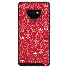 DistinctInk™ OtterBox Symmetry Series Case for Apple iPhone / Samsung Galaxy / Google Pixel - Dark Red White Floral