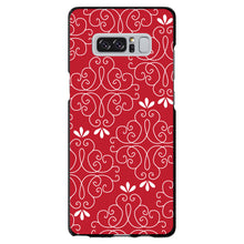 DistinctInk® Hard Plastic Snap-On Case for Apple iPhone or Samsung Galaxy - Dark Red White Floral
