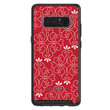 DistinctInk™ OtterBox Symmetry Series Case for Apple iPhone / Samsung Galaxy / Google Pixel - Dark Red White Floral