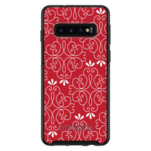 DistinctInk™ OtterBox Symmetry Series Case for Apple iPhone / Samsung Galaxy / Google Pixel - Dark Red White Floral