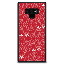 DistinctInk® Hard Plastic Snap-On Case for Apple iPhone or Samsung Galaxy - Dark Red White Floral