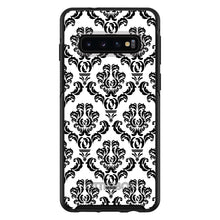DistinctInk™ OtterBox Symmetry Series Case for Apple iPhone / Samsung Galaxy / Google Pixel - White Black Damask Pattern