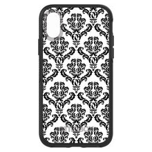 DistinctInk™ OtterBox Symmetry Series Case for Apple iPhone / Samsung Galaxy / Google Pixel - White Black Damask Pattern