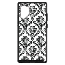 DistinctInk™ OtterBox Symmetry Series Case for Apple iPhone / Samsung Galaxy / Google Pixel - White Black Damask Pattern