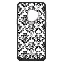 DistinctInk™ OtterBox Symmetry Series Case for Apple iPhone / Samsung Galaxy / Google Pixel - White Black Damask Pattern