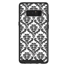 DistinctInk™ OtterBox Symmetry Series Case for Apple iPhone / Samsung Galaxy / Google Pixel - White Black Damask Pattern