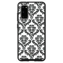 DistinctInk™ OtterBox Symmetry Series Case for Apple iPhone / Samsung Galaxy / Google Pixel - White Black Damask Pattern