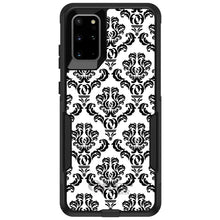 DistinctInk™ OtterBox Commuter Series Case for Apple iPhone or Samsung Galaxy - White Black Damask Pattern