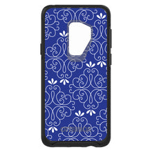 DistinctInk™ OtterBox Symmetry Series Case for Apple iPhone / Samsung Galaxy / Google Pixel - Dark Blue White Floral