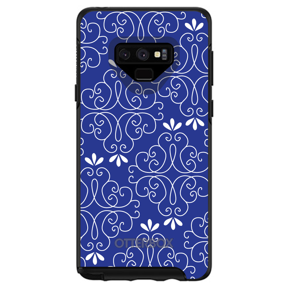 Dark Blue White Floral OtterBox Symmetry Case for iPhone & Galaxy, view 13