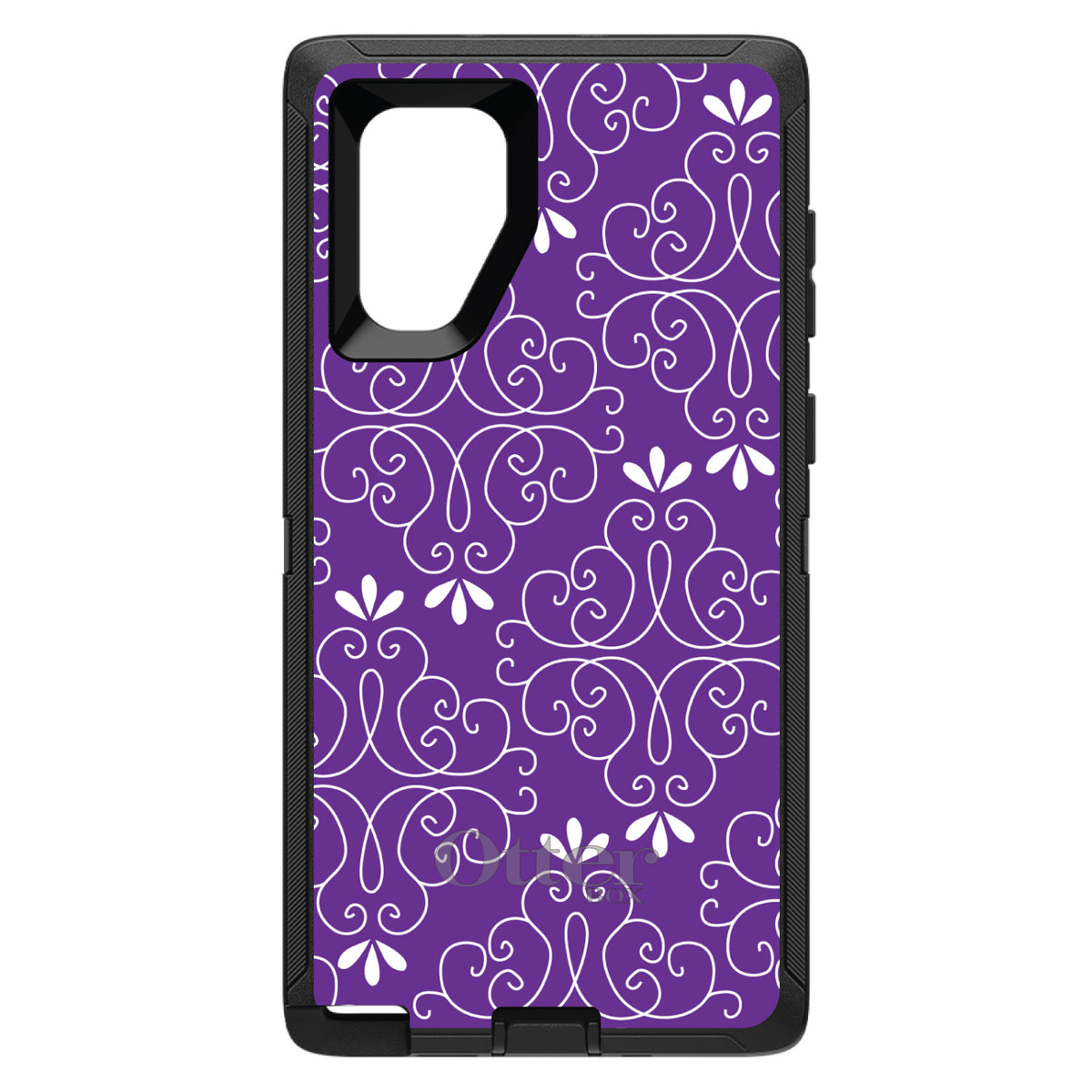 Purple White Floral OtterBox Defender Case for iPhone & Galaxy, view 14