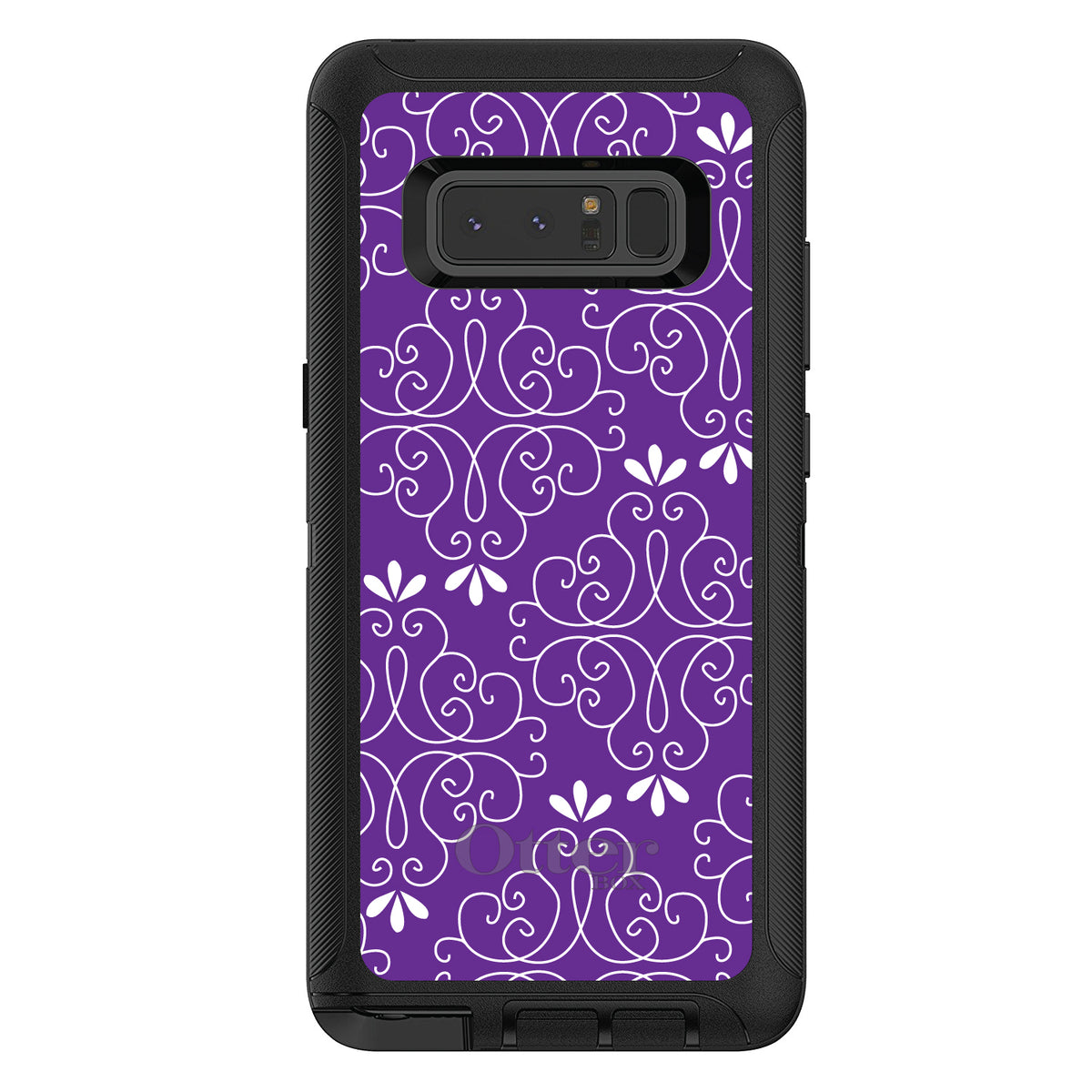 Purple White Floral OtterBox Defender Case for iPhone & Galaxy, view 17