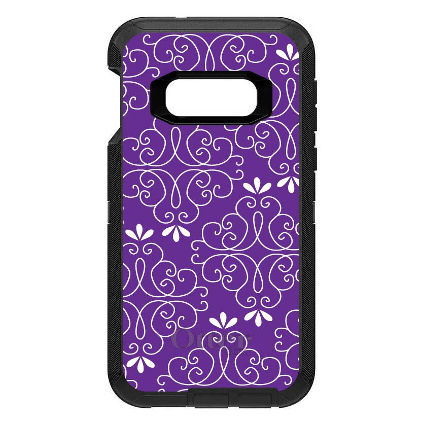 Purple White Floral OtterBox Defender Case for iPhone & Galaxy, view 10