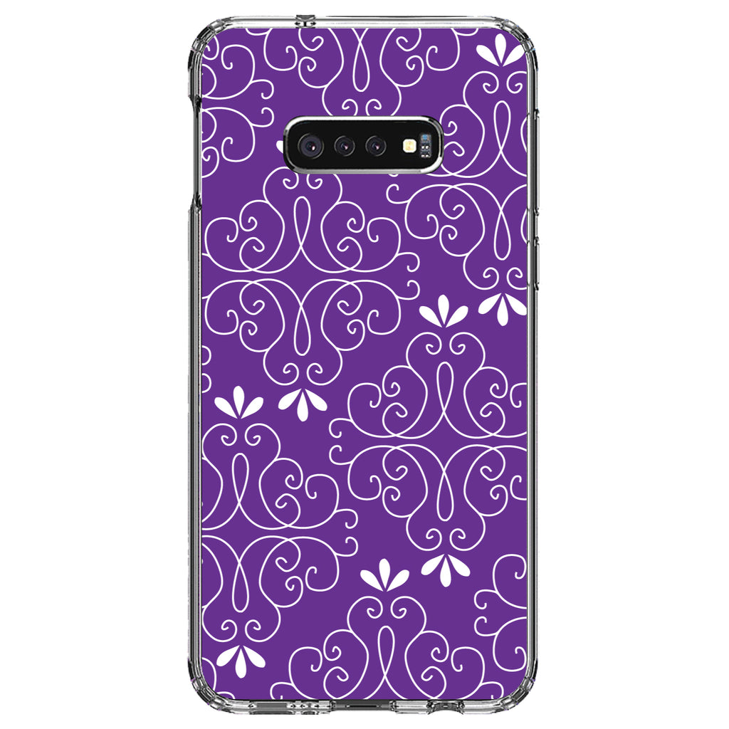 Purple White Floral Clear Shockproof iPhone Case, view 18