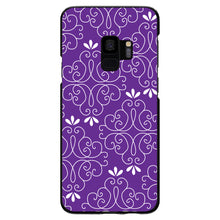 DistinctInk® Hard Plastic Snap-On Case for Apple iPhone or Samsung Galaxy - Purple White Floral