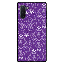 DistinctInk® Hard Plastic Snap-On Case for Apple iPhone or Samsung Galaxy - Purple White Floral