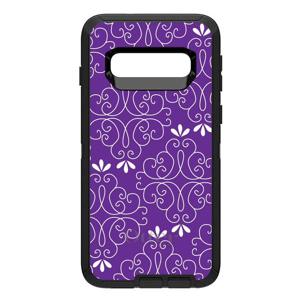 Purple White Floral OtterBox Defender Case for iPhone & Galaxy, view 9