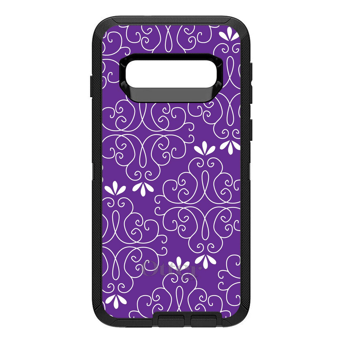 Purple White Floral OtterBox Defender Case for iPhone & Galaxy, view 9