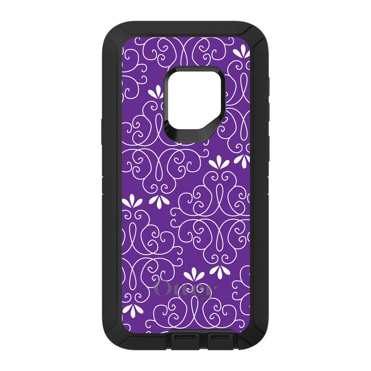 Purple White Floral OtterBox Defender Case for iPhone & Galaxy, view 11