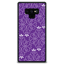 DistinctInk® Hard Plastic Snap-On Case for Apple iPhone or Samsung Galaxy - Purple White Floral