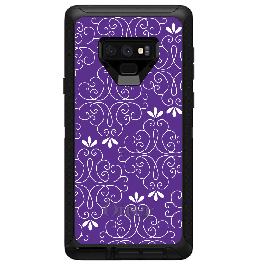 Purple White Floral OtterBox Defender Case for iPhone & Galaxy, view 16
