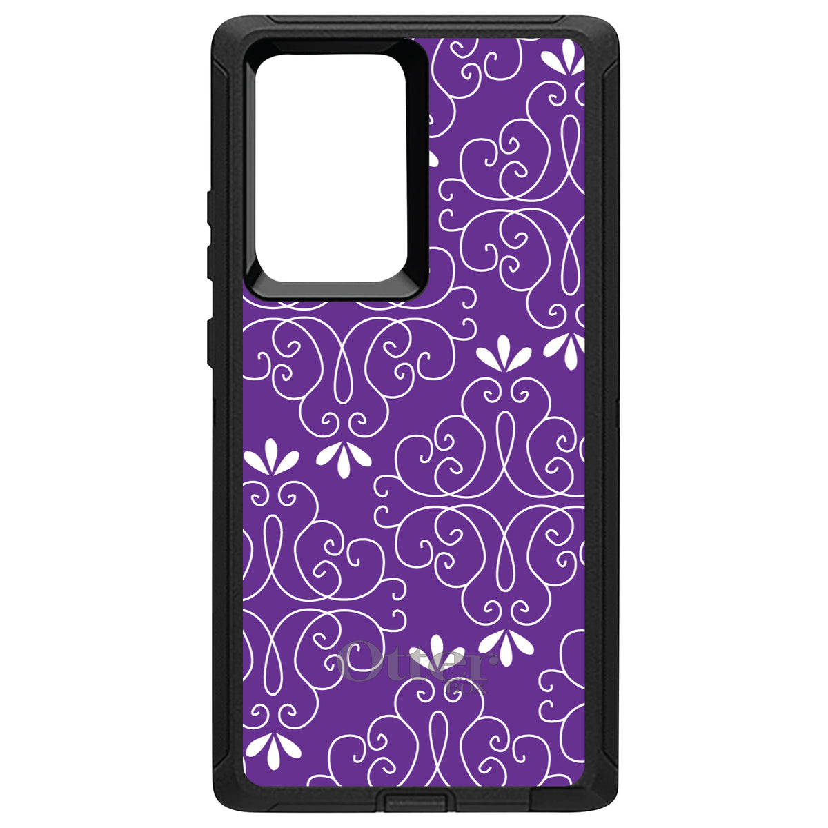 Purple White Floral OtterBox Defender Case for iPhone & Galaxy, view 13