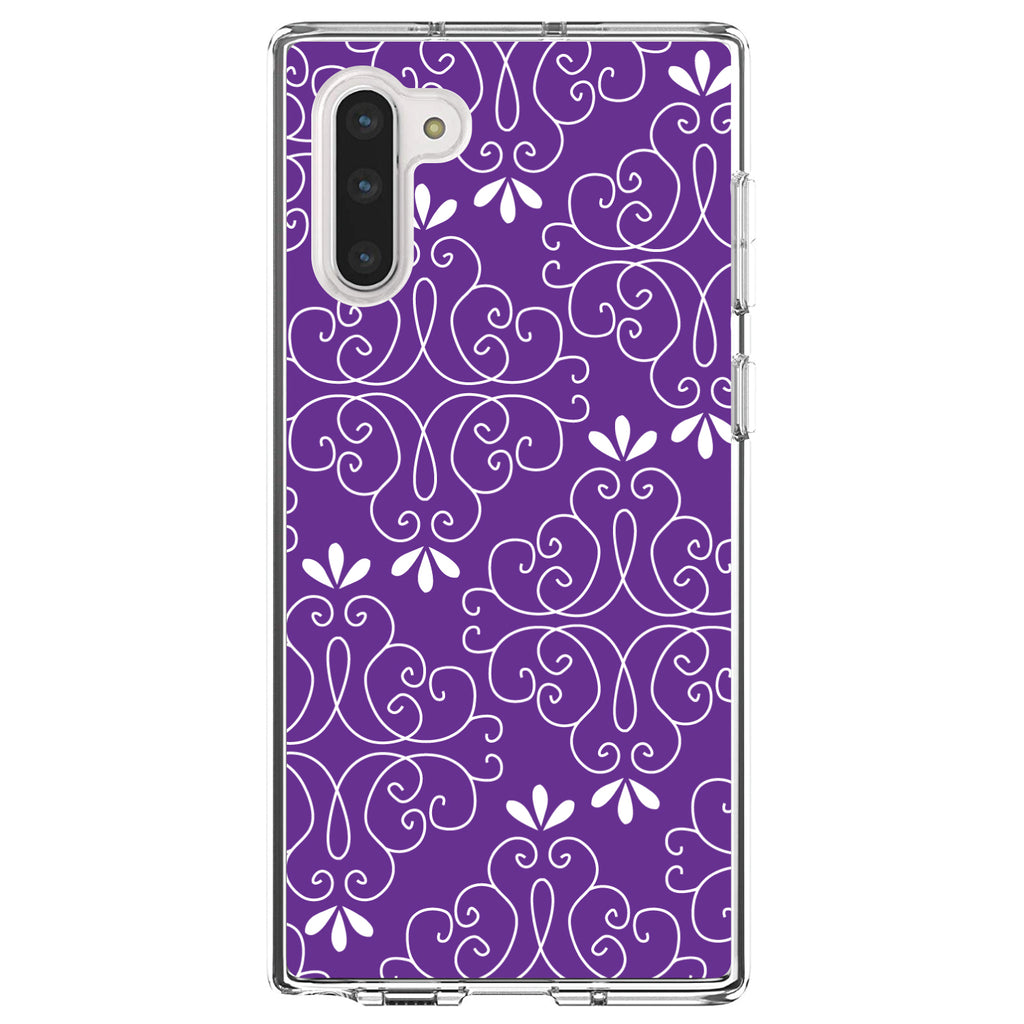 Purple White Floral Clear Shockproof iPhone Case, view 9