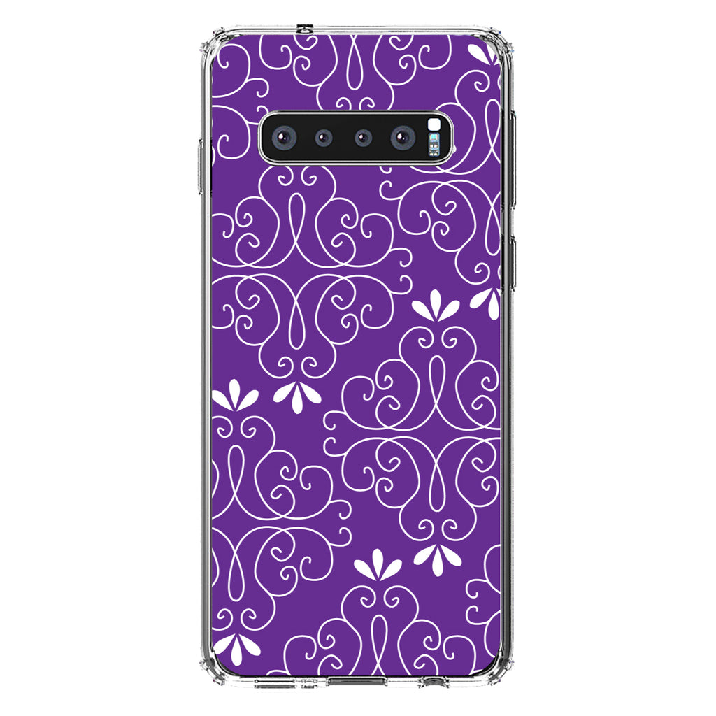 Purple White Floral Clear Shockproof iPhone Case, view 16