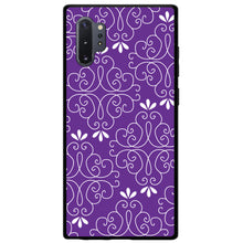 DistinctInk® Hard Plastic Snap-On Case for Apple iPhone or Samsung Galaxy - Purple White Floral