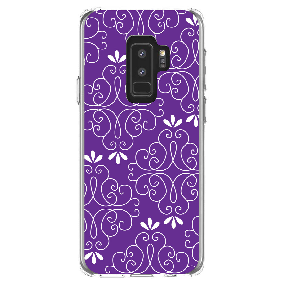Purple White Floral Clear Shockproof iPhone Case, view 20