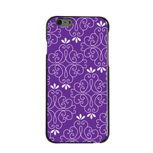 DistinctInk® Hard Plastic Snap-On Case for Apple iPhone or Samsung Galaxy - Purple White Floral