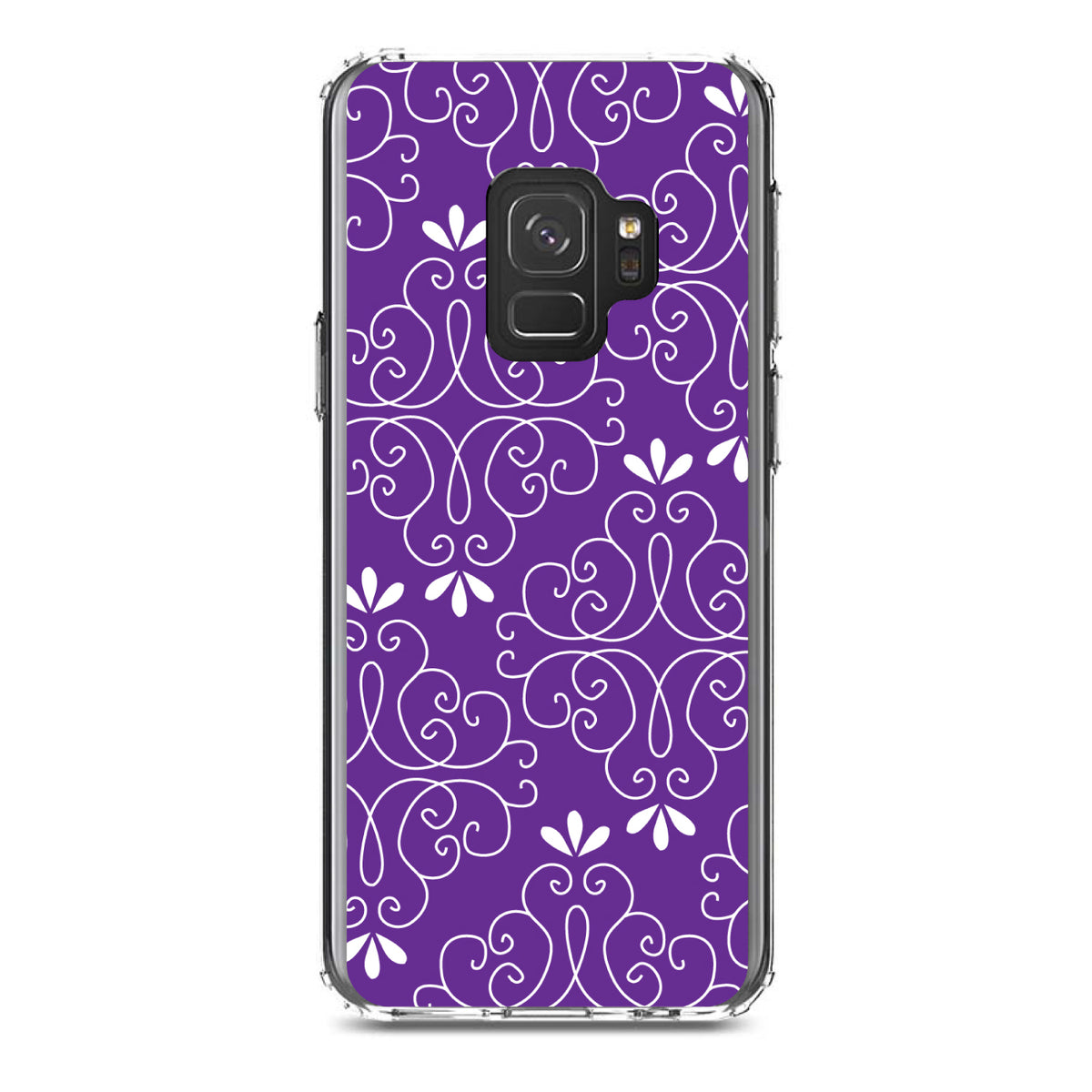 Purple White Floral Clear Shockproof iPhone Case, view 19
