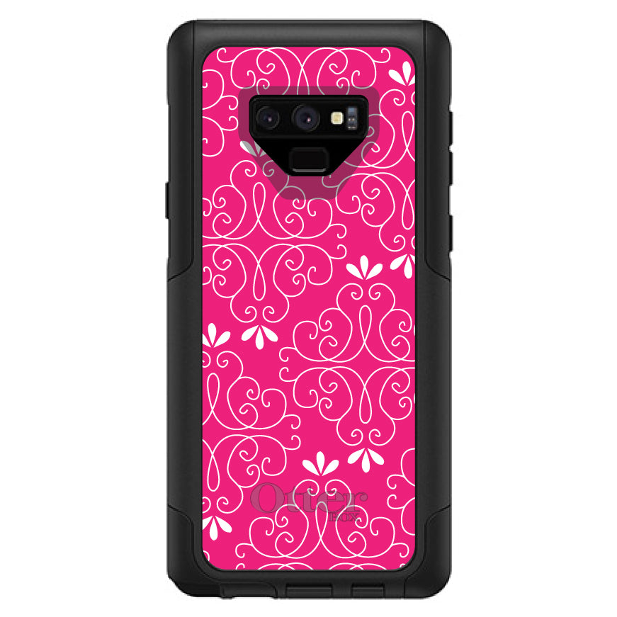Neon Pink White Floral OtterBox Commuter Case for iPhone & Galaxy, view 15