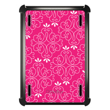 DistinctInk™ OtterBox Defender Series Case for Apple iPad / iPad Pro / iPad Air / iPad Mini - Neon Pink White Floral