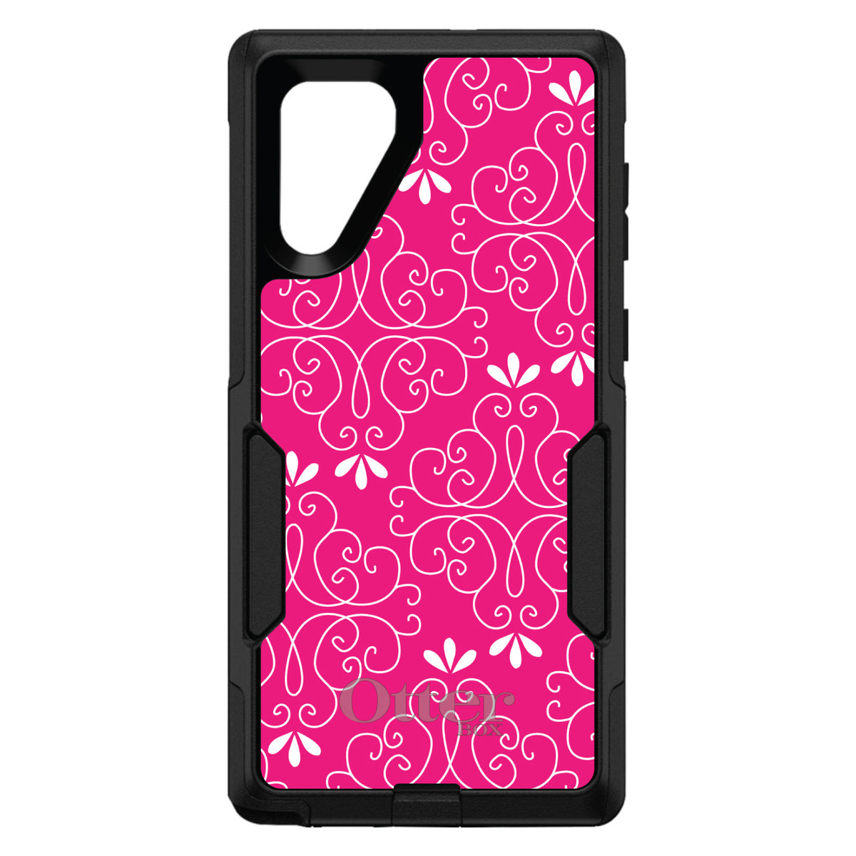 Neon Pink White Floral OtterBox Commuter Case for iPhone & Galaxy, view 13