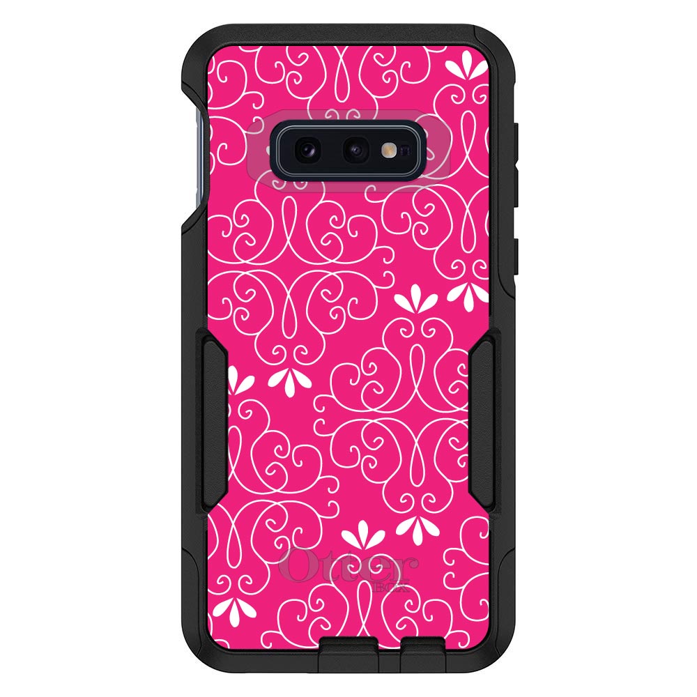 Neon Pink White Floral OtterBox Commuter Case for iPhone & Galaxy, view 8